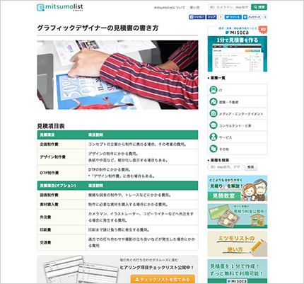 Mitsumolist グラフィックデザイナーの見積書の書き方 の監修を担当しました グラフィックデザイン事務所 Design Slim 東京 神奈川